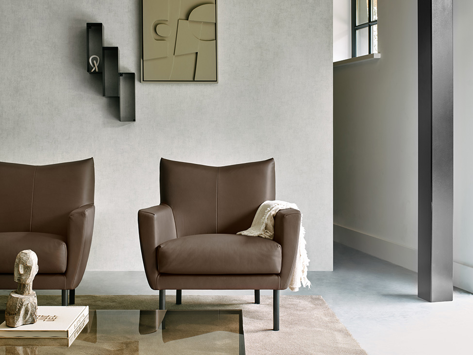 Design on Stock Toma fauteuil interieur sfeerfoto lederen bekleding