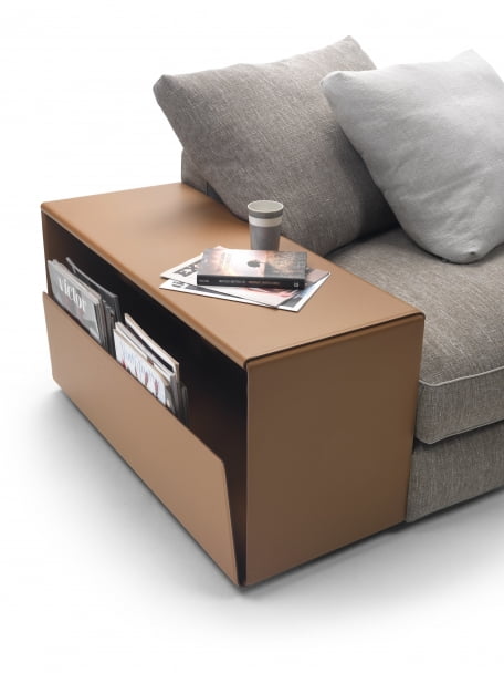 Flexform Harper bank product foto vrijstaand detail leder