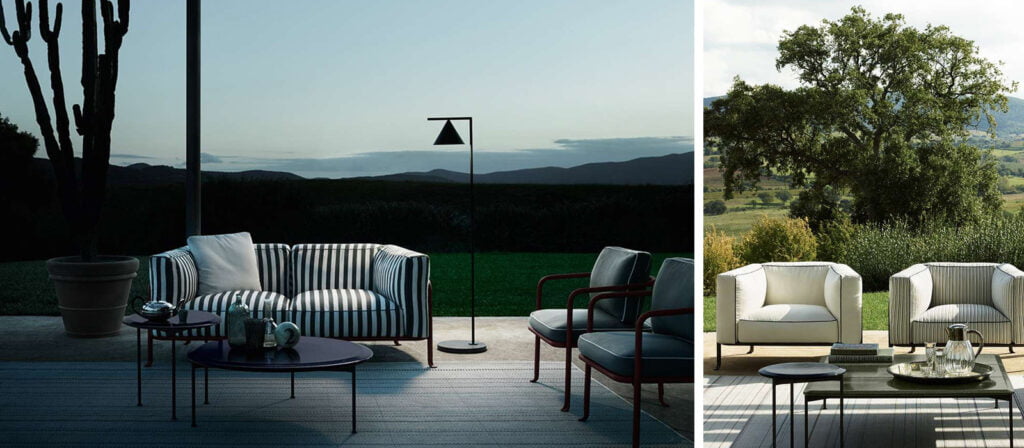 B&B Italia Borea outdoor design buiten bank streep