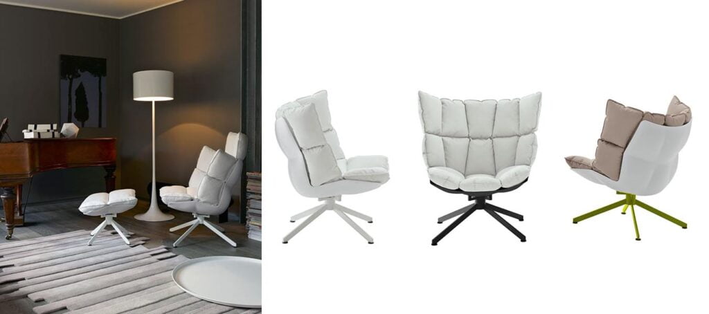 B&B Italia Husk fauteuil Patricia Urquiola sfeer en product foto