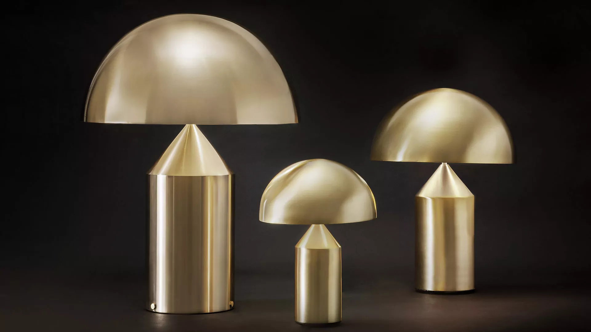 Oluce Atollo lamp 2 x in goud kleur