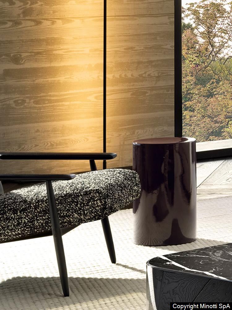 Minotti Pilotis Ceramic bijzettafel interieur sfeerfoto