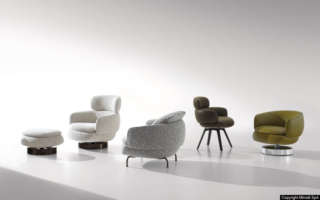 Minotti Vivienne fauteuil serie fauteuils en eetkamerstoelen productfoto