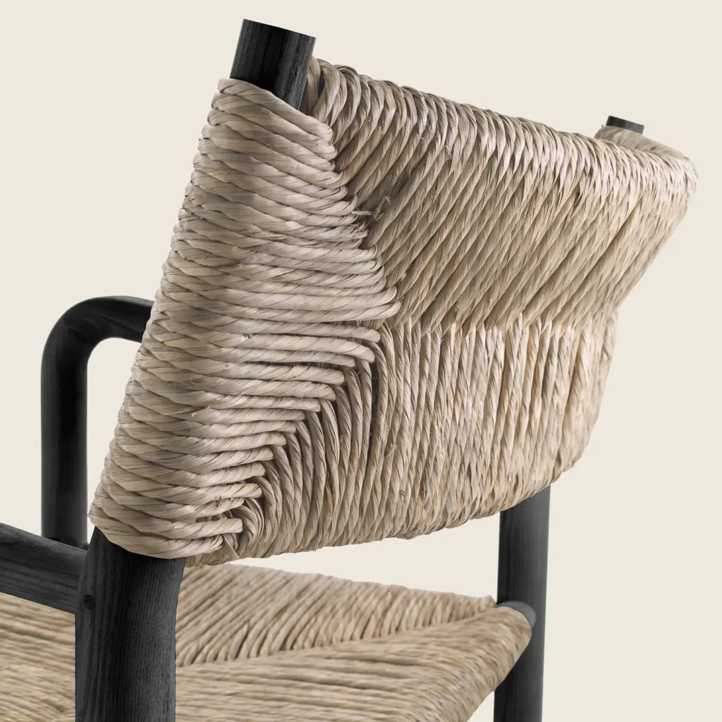 Flexform Kim armchair rug gevlochten