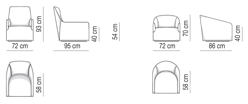 Afmetingen minotti portofino fauteuil